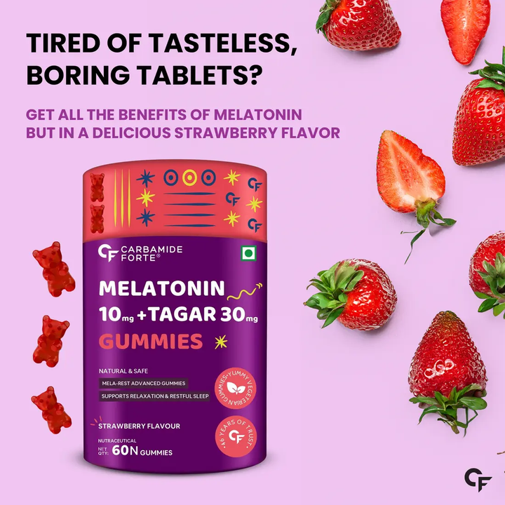 Carbamide Forte Melatonin 10 mg + Tagar 30mg Gummies | 60 Gummie Product vendor