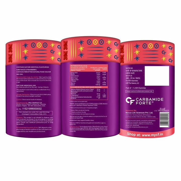 Carbamide Forte Melatonin 10 mg + Tagar 30mg Gummies | 60 Gummie Product vendor