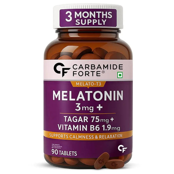 Carbamide Forte Melatonin 3mg with Tagara 75mg Sleeping Aid Pills – 90 Tablets Product vendor