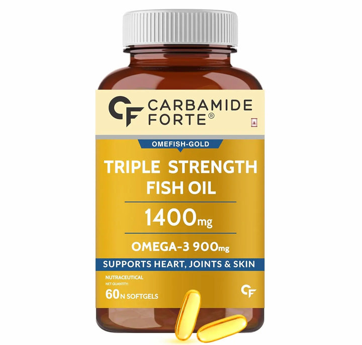 Carbamide Forte Triple Strength Fish Oil 1400mg with Omega 3 | 60  Softgels Product vendor