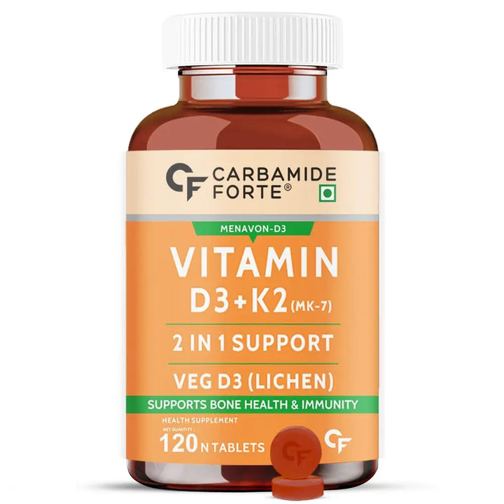 Carbamide Forte Vitamin D3 K2 | 120 Veg Tablets Product vendor