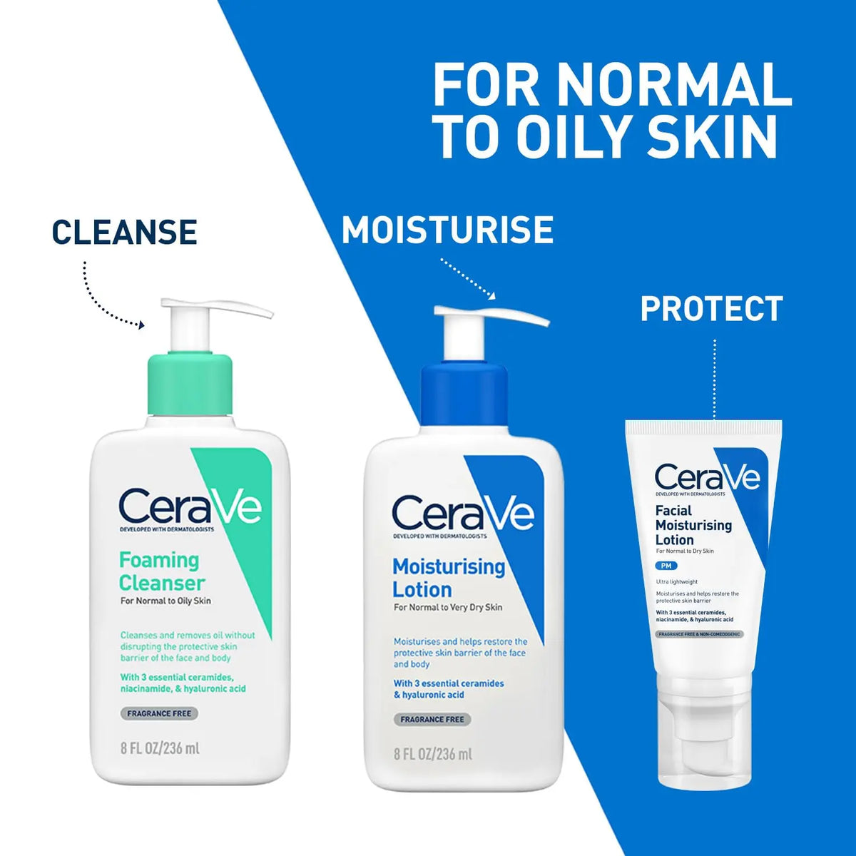 CeraVe Foaming Cleanser For Normal To Oily Skin Product vendor