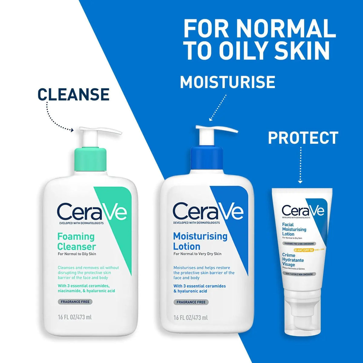 CeraVe Foaming Cleanser For Normal To Oily Skin (473ml) Product vendor
