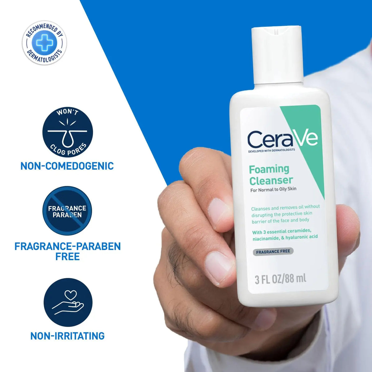 CeraVe Foaming Cleanser For Normal To Oily Skin (88ml) Product vendor
