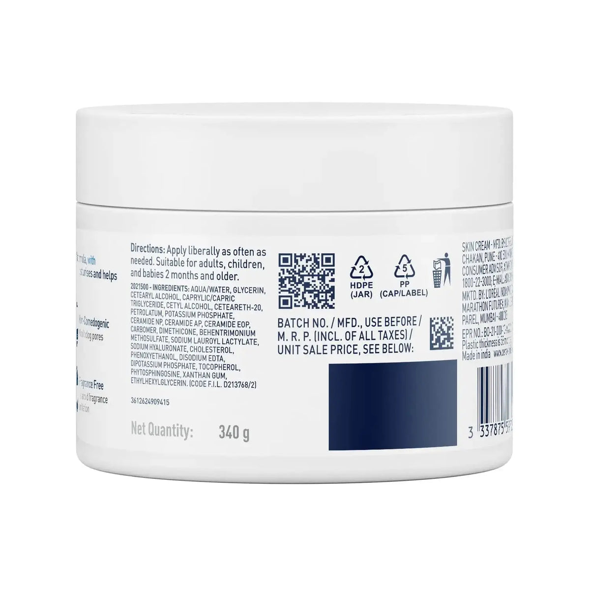 CeraVe Moisturizing Cream For Dry To Very Dry Skin (340gm) Product vendor