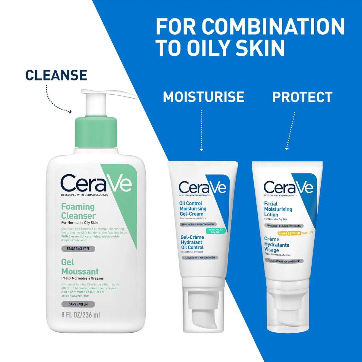 CeraVe Oil Control Moisturising Gel Cream For Oily Skin | (52ml)