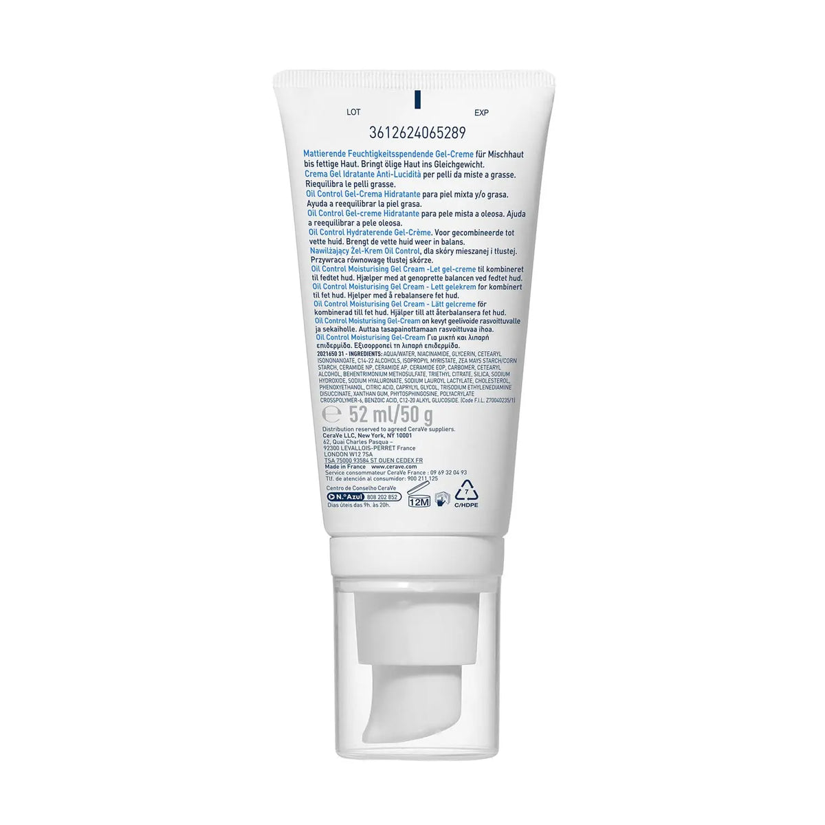 CeraVe Oil Control Moisturising Gel Cream For Oily Skin | (52ml)