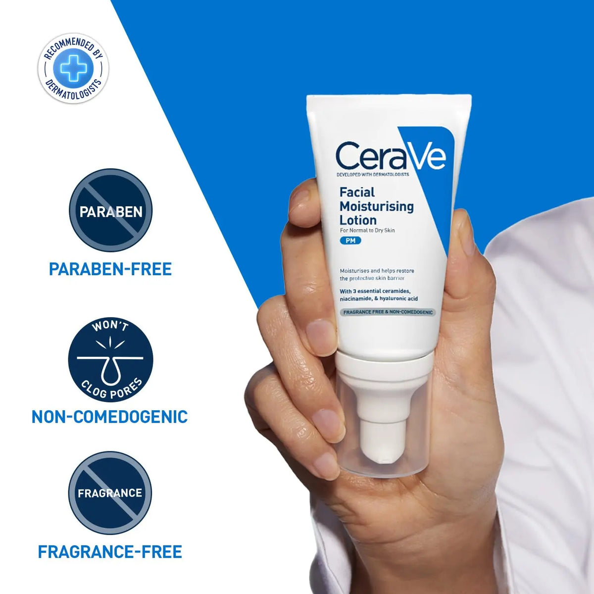 CeraVe PM Facial Moisturizing Lotion For Normal To Dry Skin (52ml) Product vendor