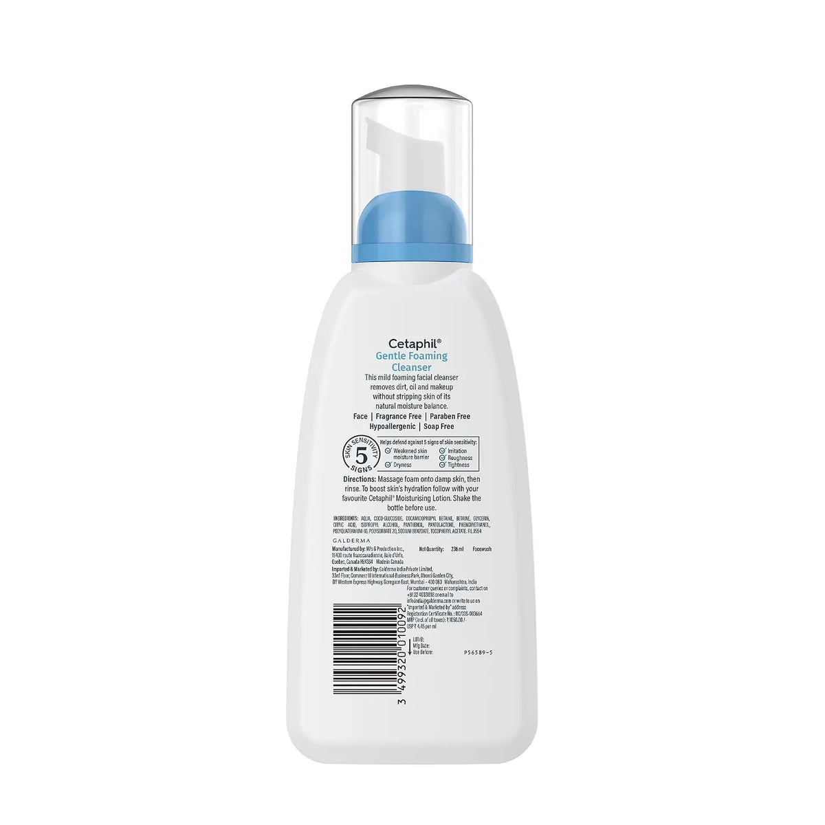 Cetaphil Foaming Face Wash, Gentle Foaming Cleanser For All Skin Types - 236 ml Product vendor