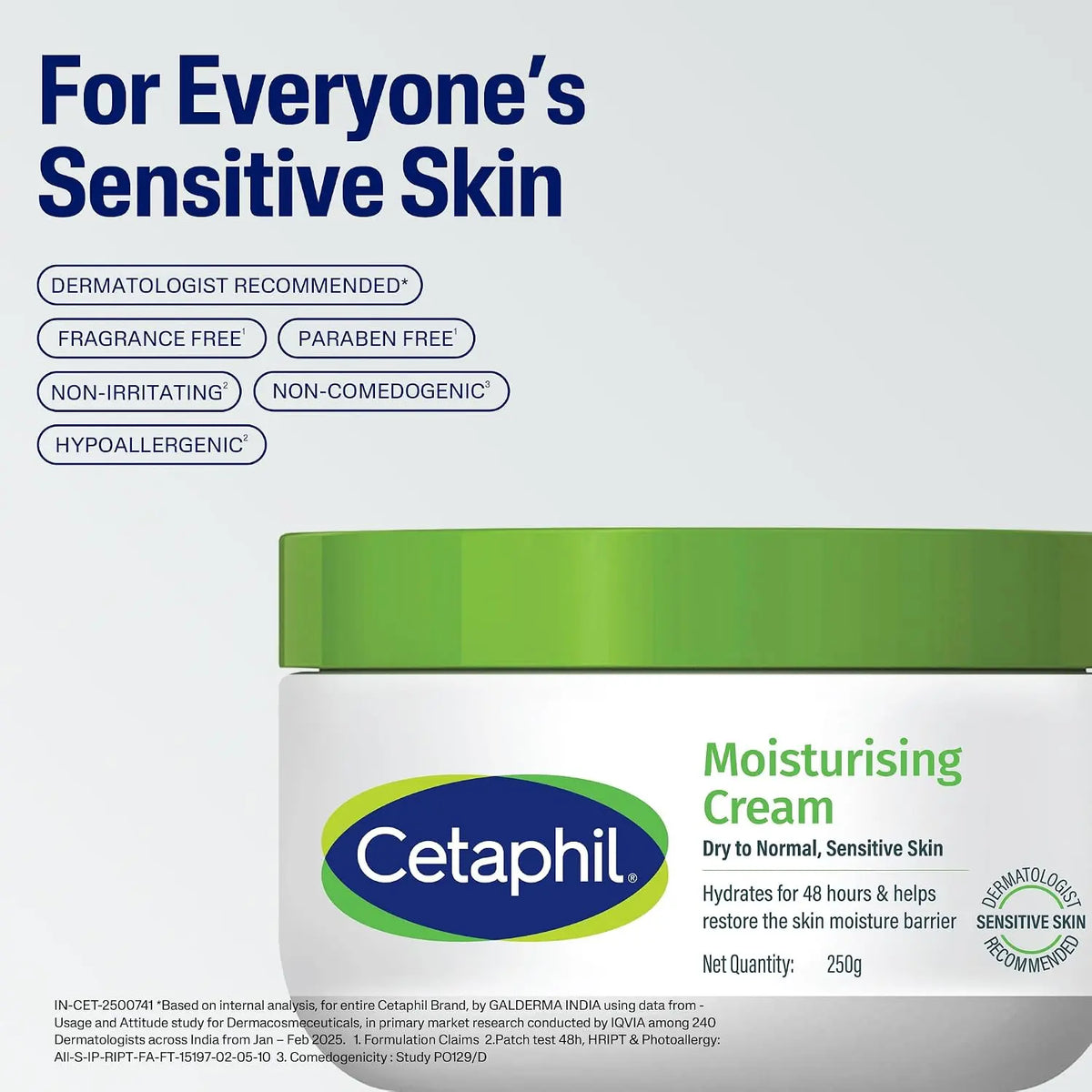 Cetaphil Moisturising Cream for Face & Body,Dry to Normal skin | 250 gm