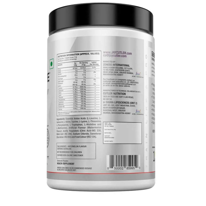 Cutler Nutrition Generate EAA and BCAA Powder Product vendor