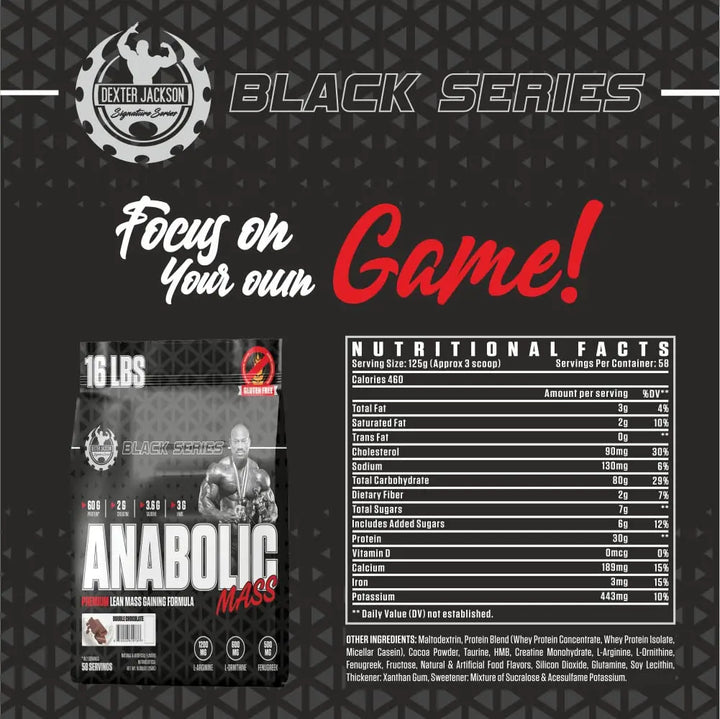 Dexter Jackson Black Series Anabolic Mass Gainer 16 lbs Product vendor