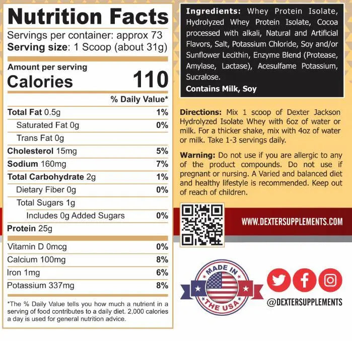 Dexter Jackson Isolate Whey protein