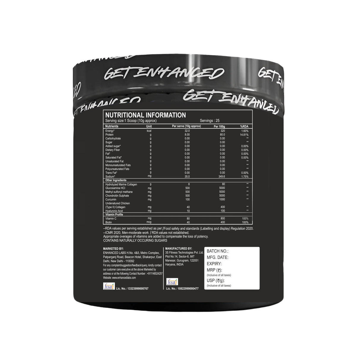 Enhanced Collagen 250g Product vendor