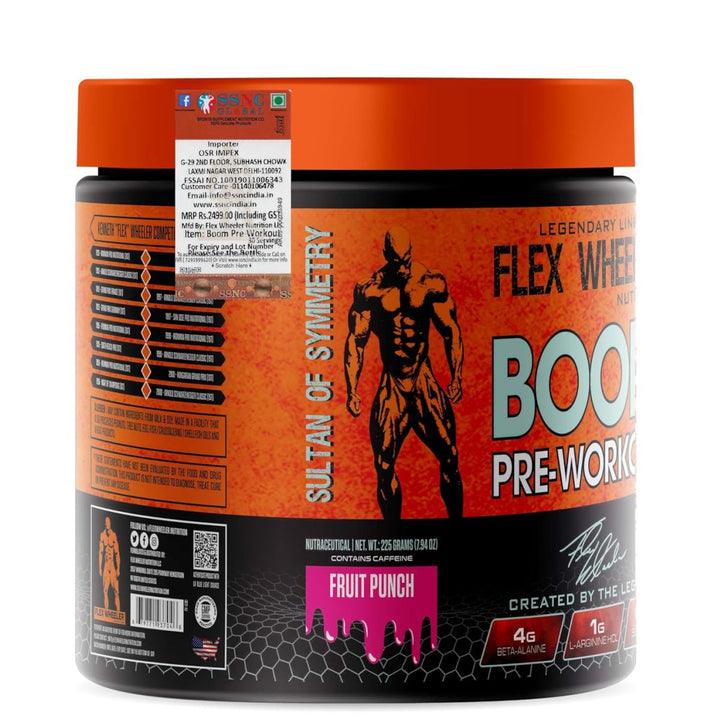 Flex Wheeler Nutrition Boom Pre Workout Product vendor