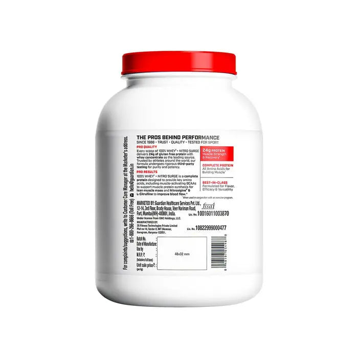 GNC 100% Whey + Nitro Surge Product vendor