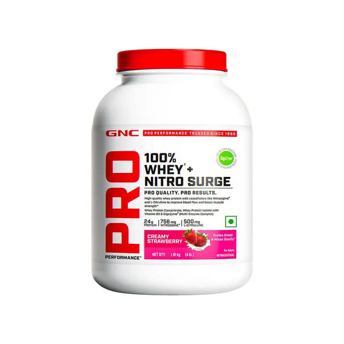 GNC 100% Whey + Nitro Surge Product vendor