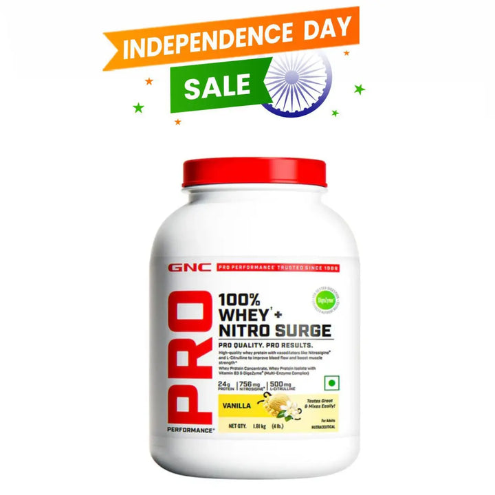 GNC 100% Whey + Nitro Surge Product vendor