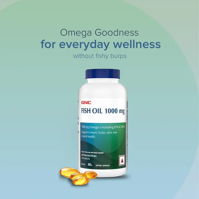GNC Fish Body Oil 1000 mg - 90 Softgels Product vendor