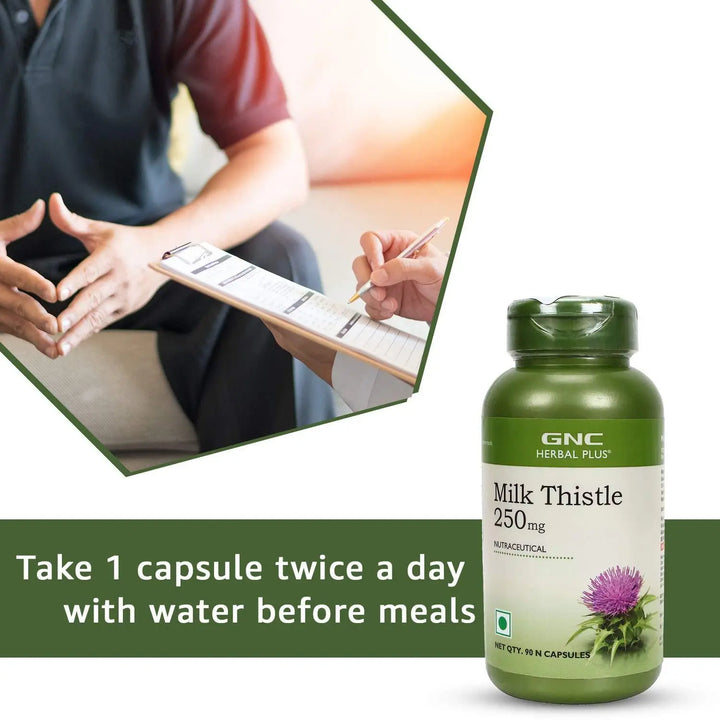 GNC Milk Thistle 250Mg Capsules - 90 Count - Halt