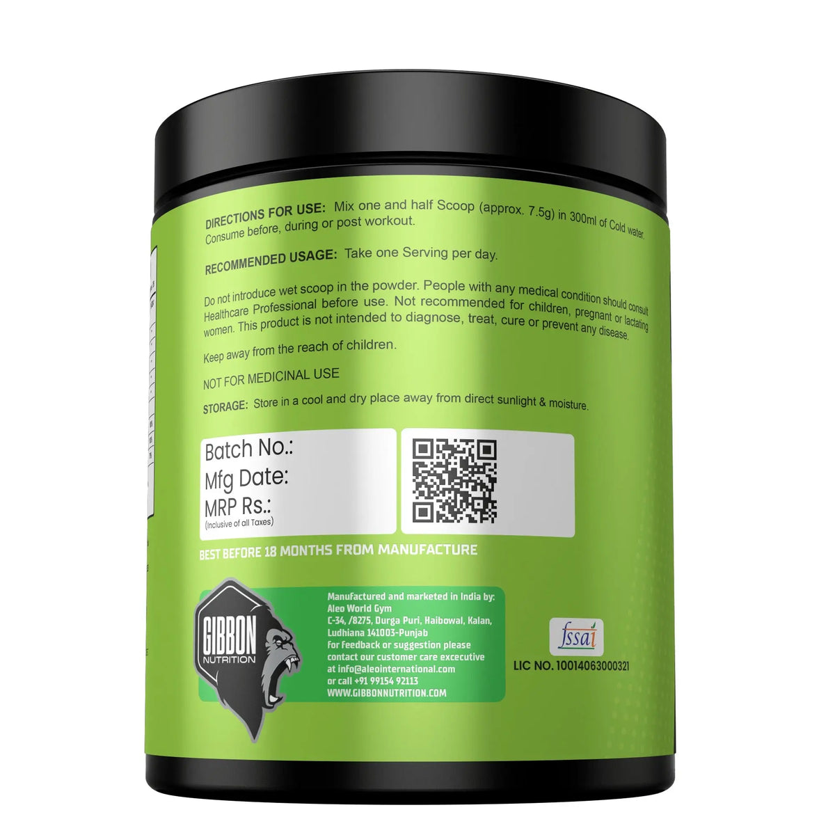 Gibbon Nutrition Daily BCAA 2:1:1 Product vendor