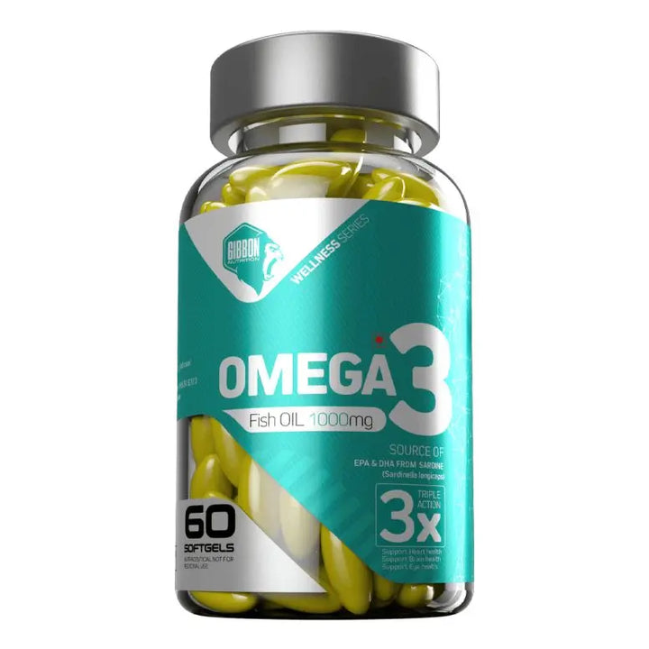 Gibbon Nutrition Omega 3 Fish Oil 1000mg (60 Softgels) Gibbon Nutrition