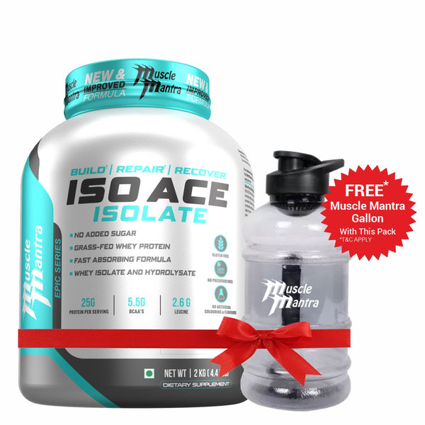 Muscle Mantra Epic Series ISO ACE Whey Protein Isolate + Free Gallon Bottle