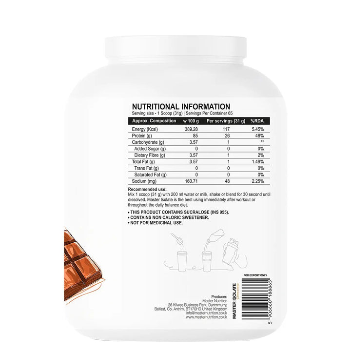 Master Nutrition Master Isolate Protein Product vendor