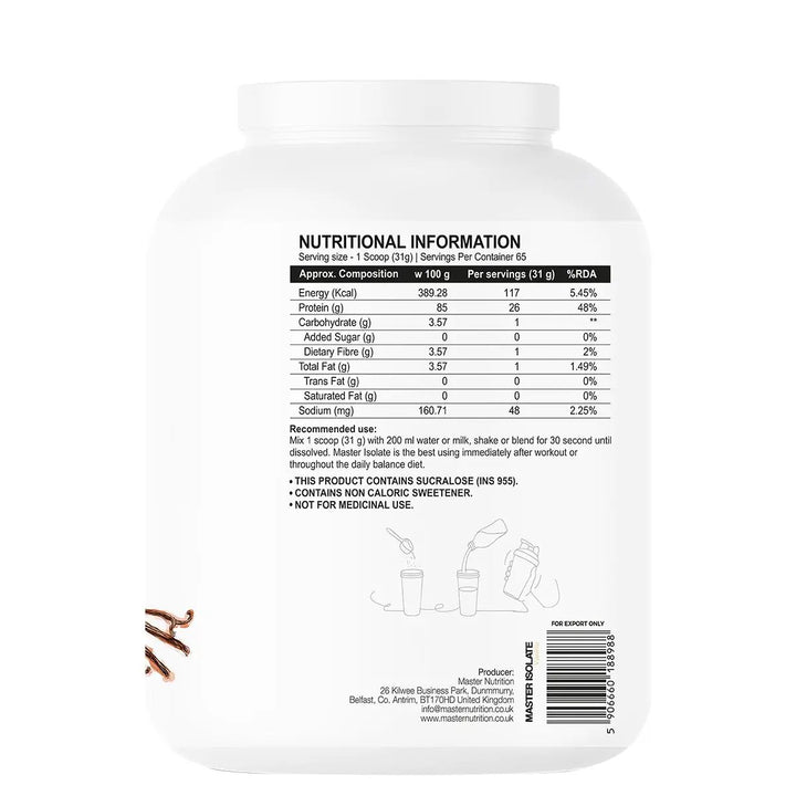 Master Nutrition Master Isolate Protein Product vendor