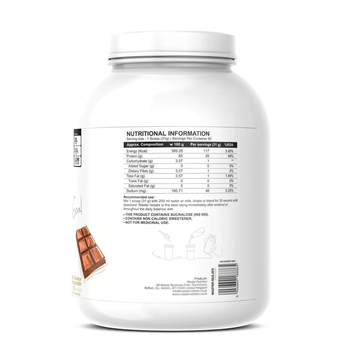 Master Nutrition Master Isolate Protein | Mfg UK Product vendor