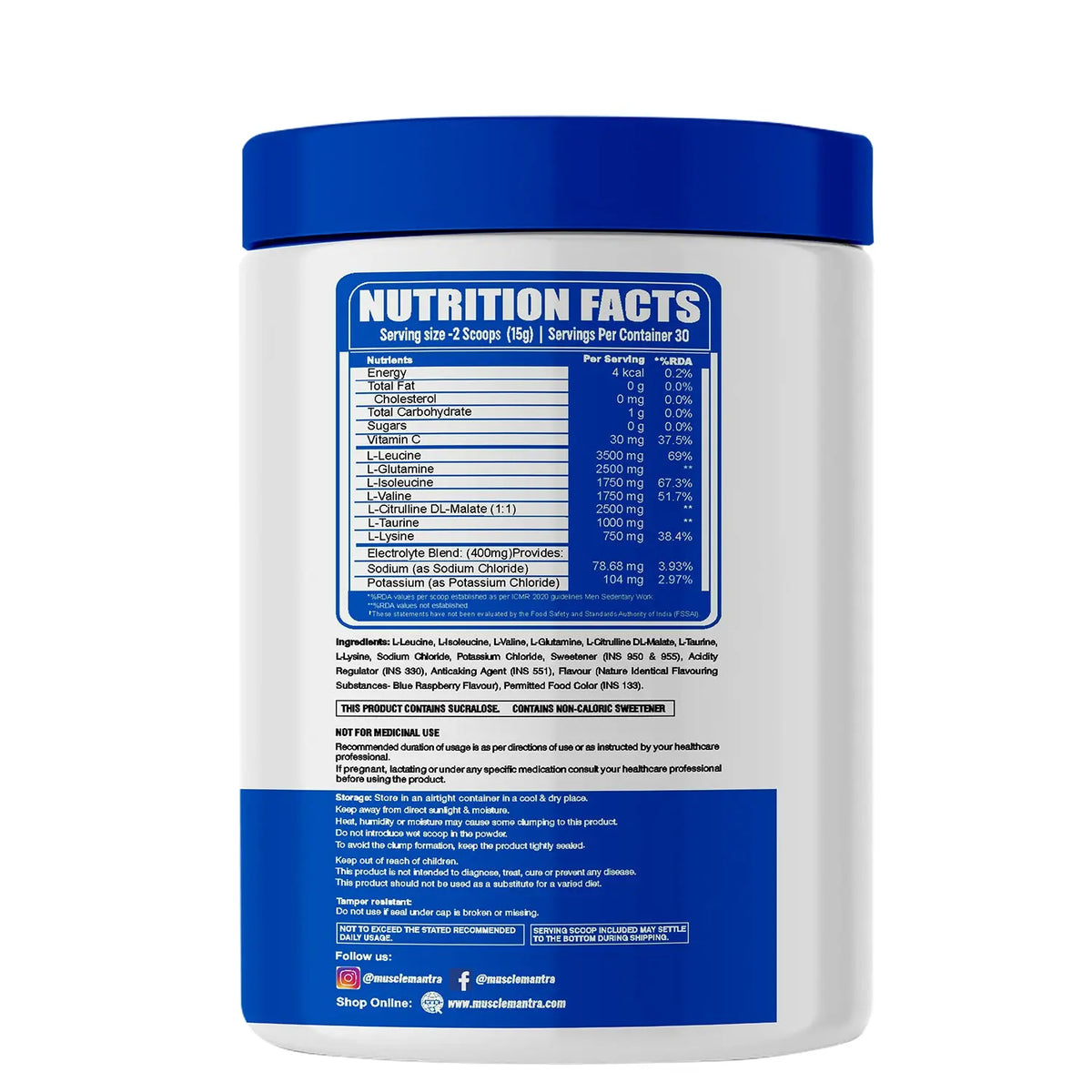 Muscle Mantra ARM3D - Instantized BCAA with Glutamine and Taurine Product vendor