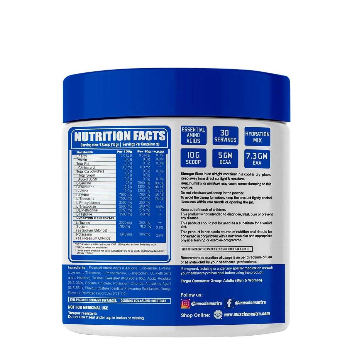 Muscle Mantra BCAA+ EAA Hydration 300 g Product vendor