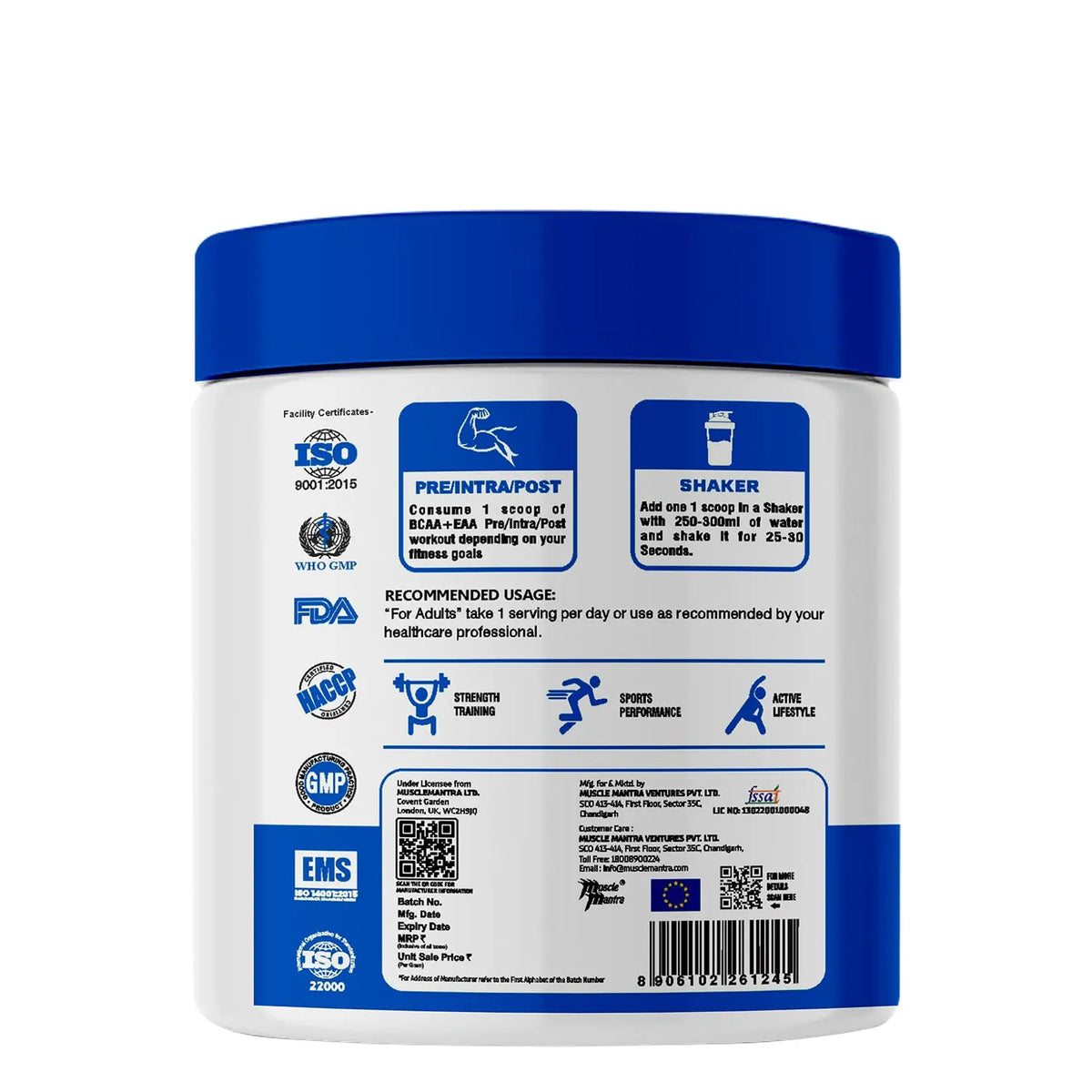 Muscle Mantra BCAA+ EAA Hydration 300 g Product vendor