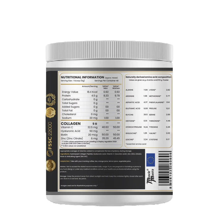 Muscle Mantra Hydrolysed Collagen Type 1&3 Muscle Mantra