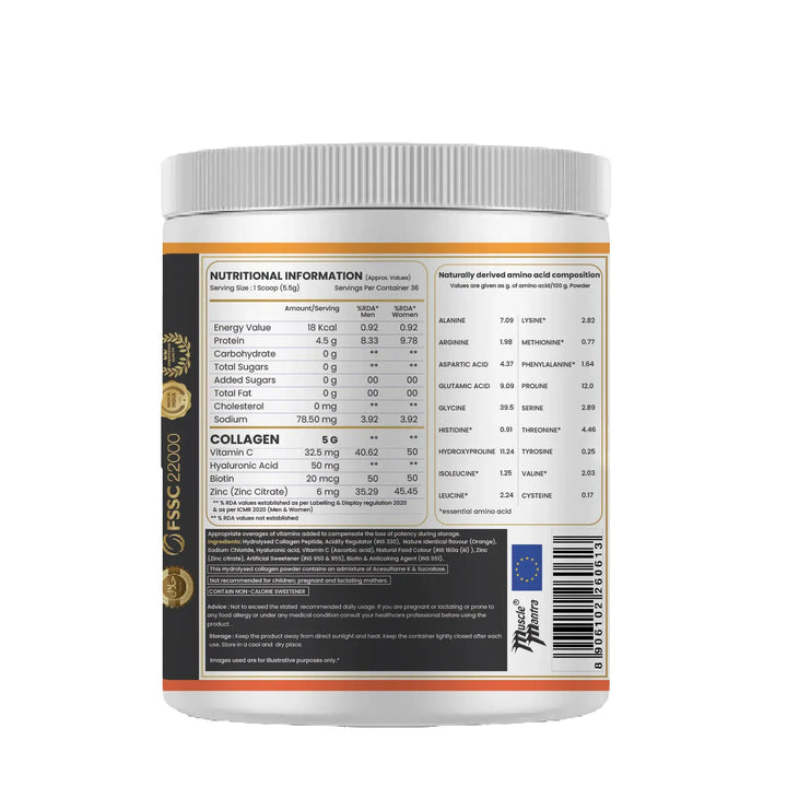 Muscle Mantra Hydrolysed Collagen Type 1&3 Muscle Mantra