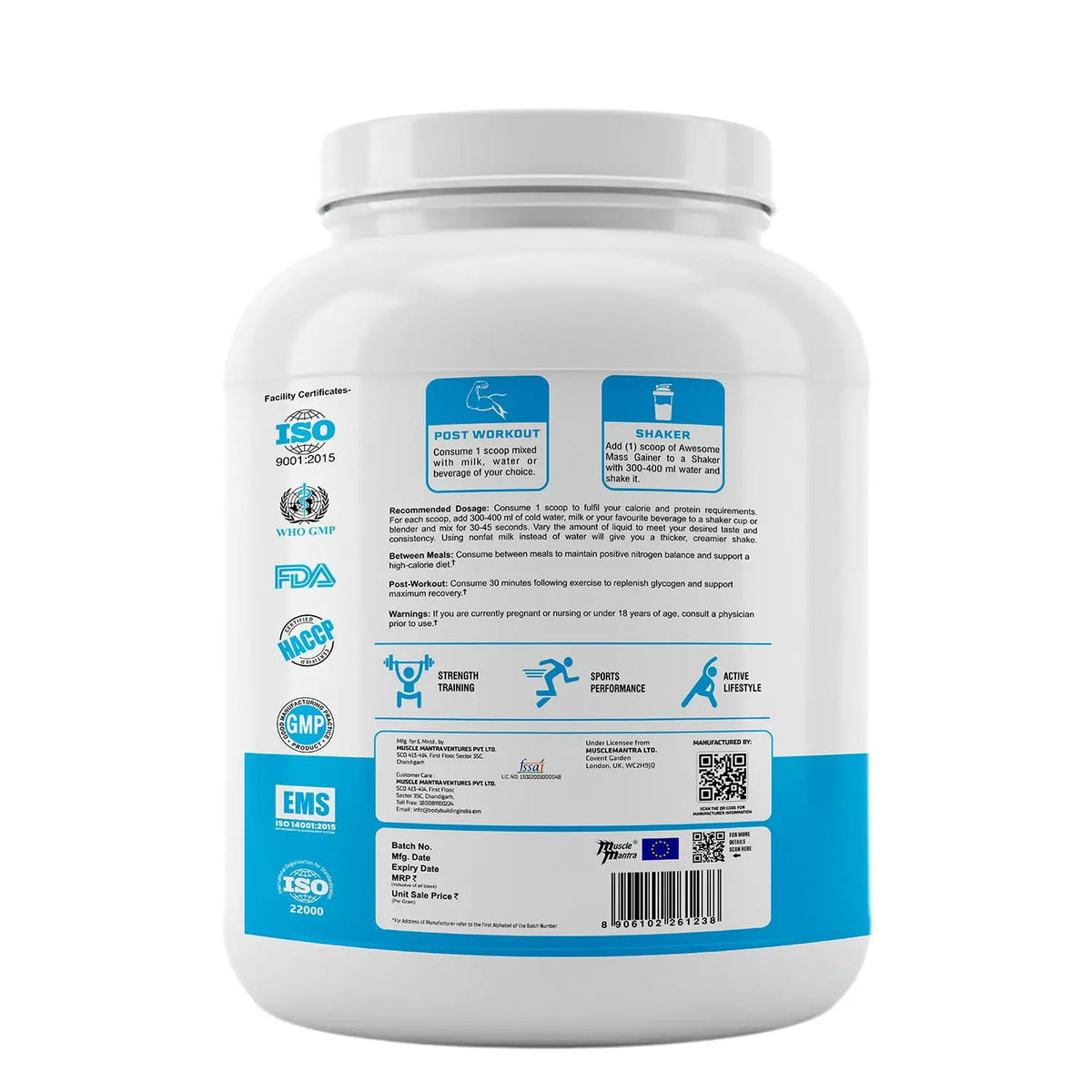 Muscle Mantra Pro Series Awesome Mass Gainer Product vendor