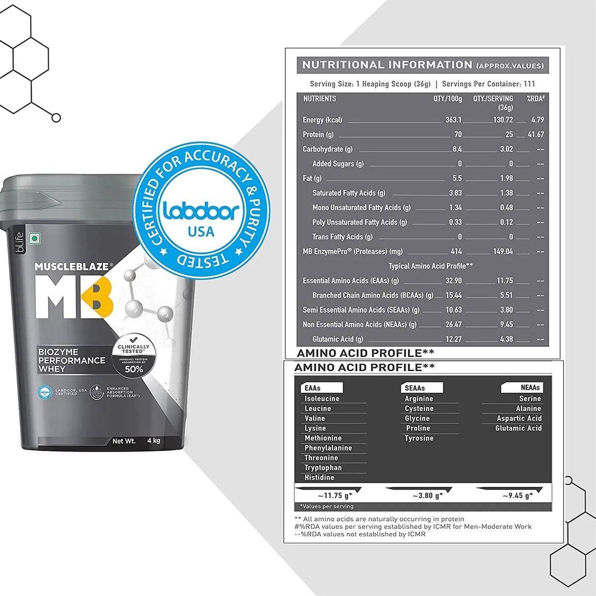 MuscleBlaze Biozyme Performance Whey Protein Product vendor