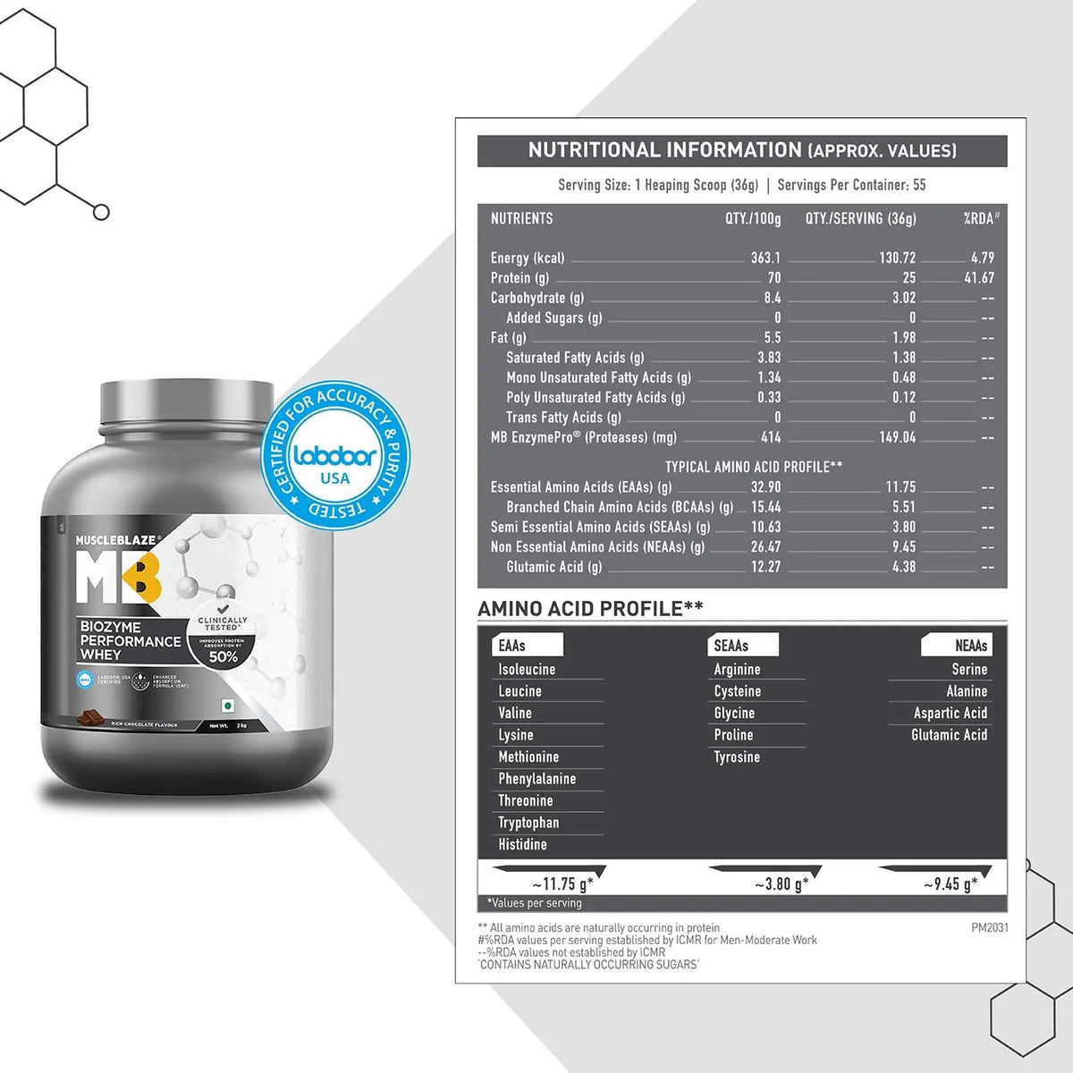MuscleBlaze Biozyme Performance Whey Protein Product vendor