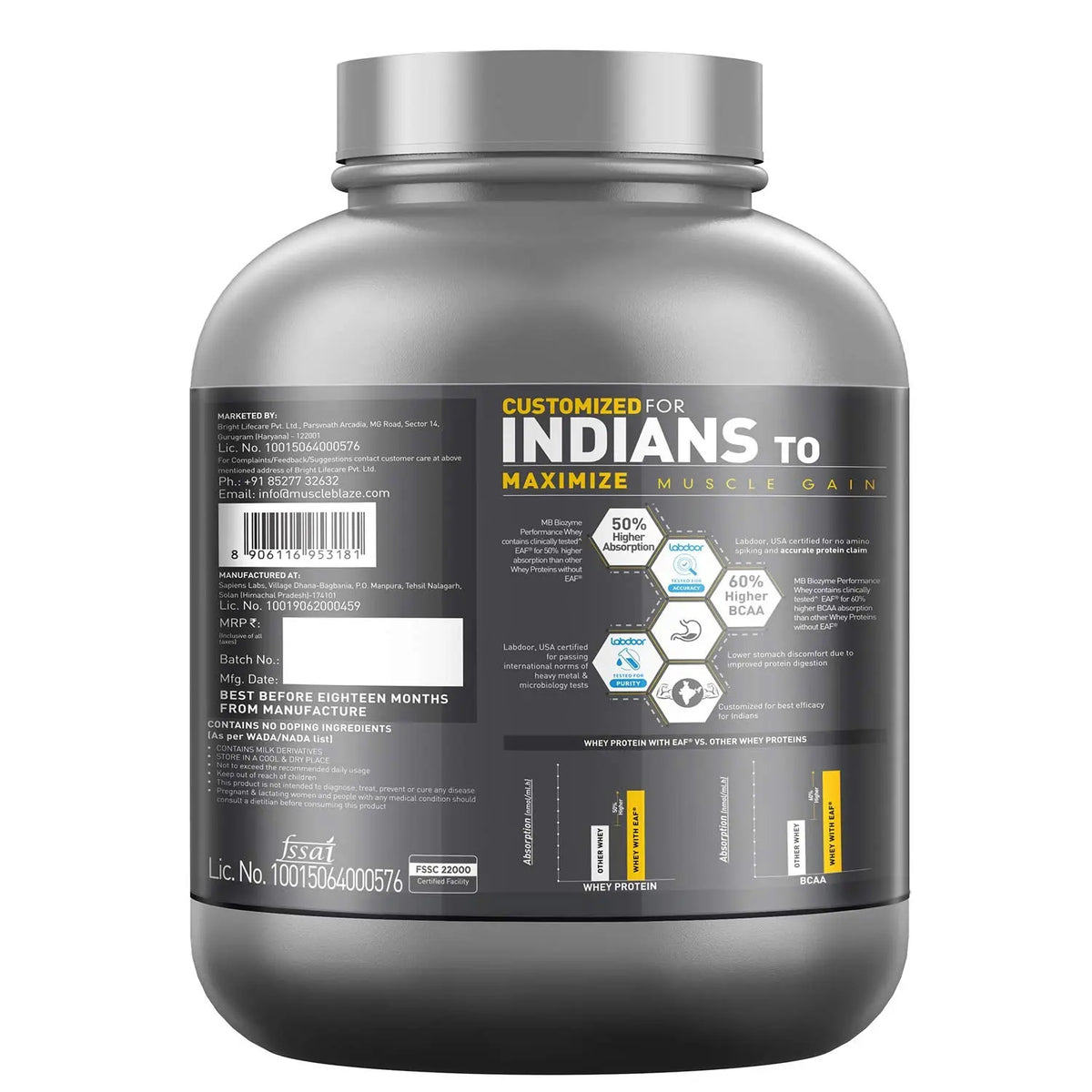 MuscleBlaze Biozyme Performance Whey Protein Product vendor