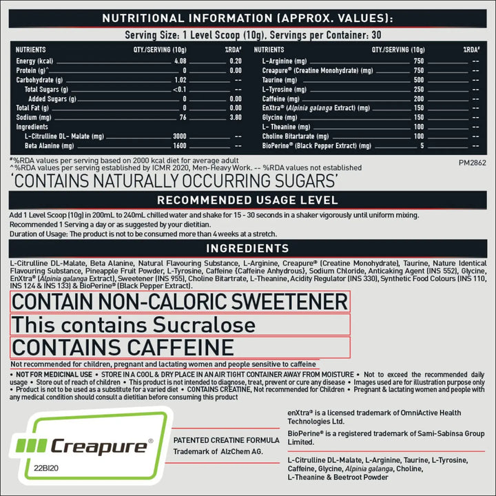 MuscleBlaze Pre Workout WrathX Product vendor