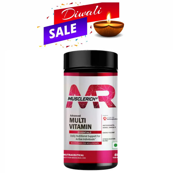 MuscleRich Advanced Multivitamin powered by KSM66 Ashwagandha for Men & Women | 60 Veg Tablets Product vendor