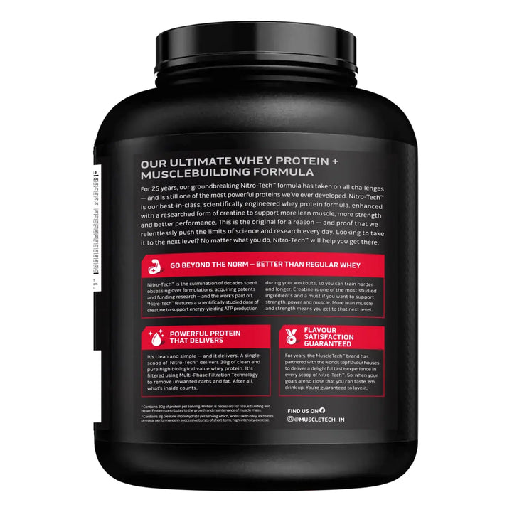 MuscleTech NitroTech Whey Protein - Body Building India