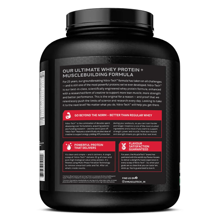 MuscleTech NitroTech Whey Protein - Body Building India