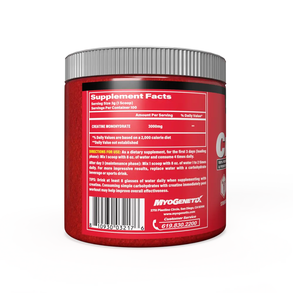 Myogenetix Creatine 300g, 100 Servings Product vendor