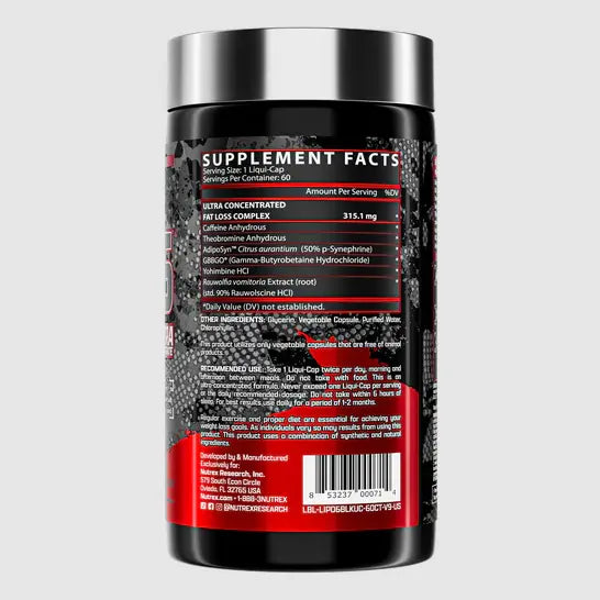Nutrex Research Lipo-6 Black Ultra Concentrate  (60 Caps) Nutrex Research