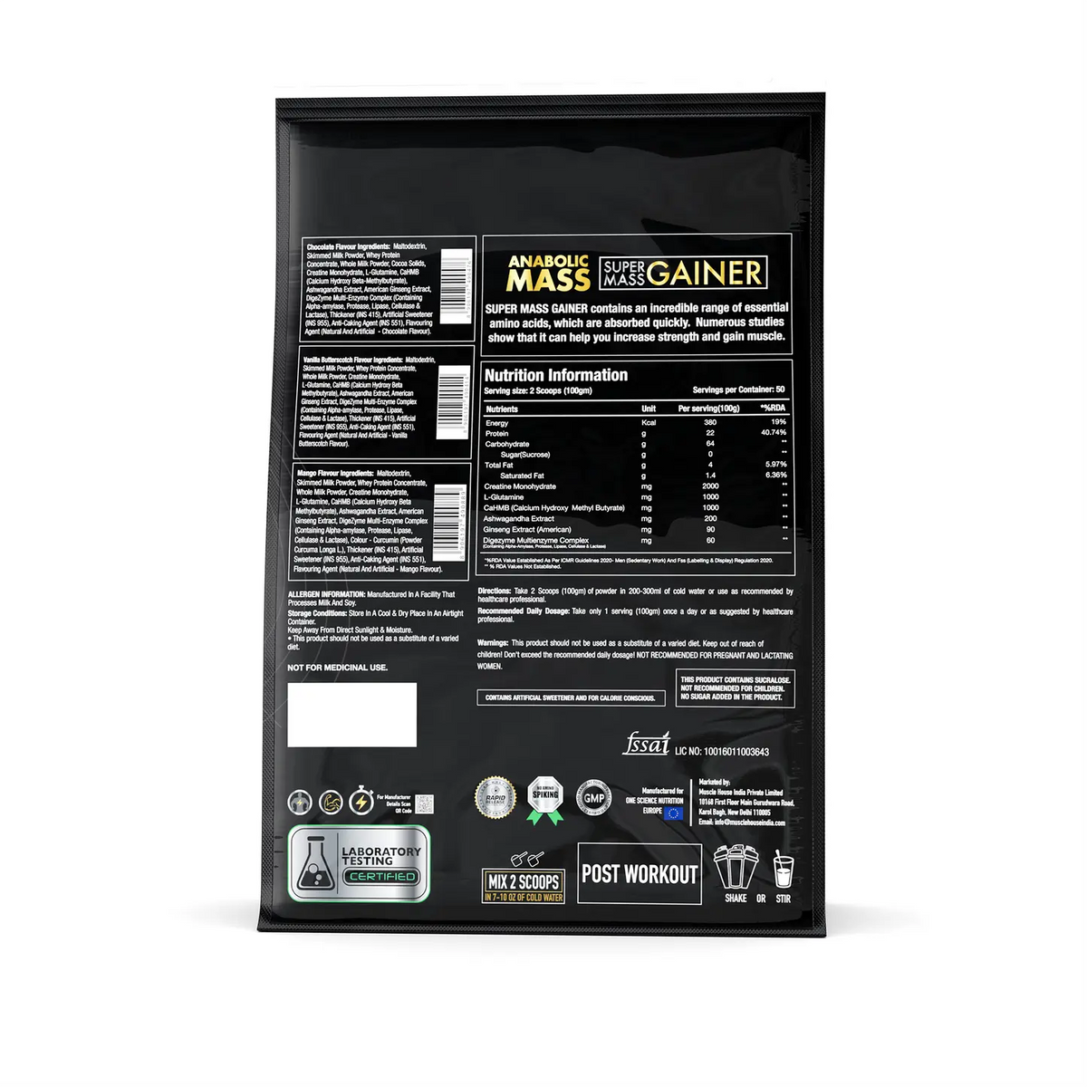 One Science Anabolic Mass – Super Mass Gainer Product vendor