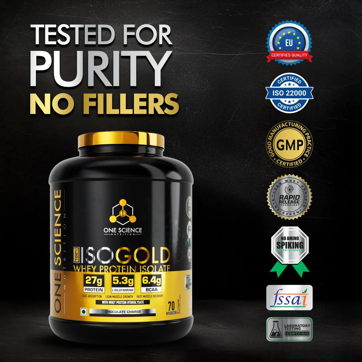 One Science ISO GOLD Whey Protein Isolate | Indian Product vendor