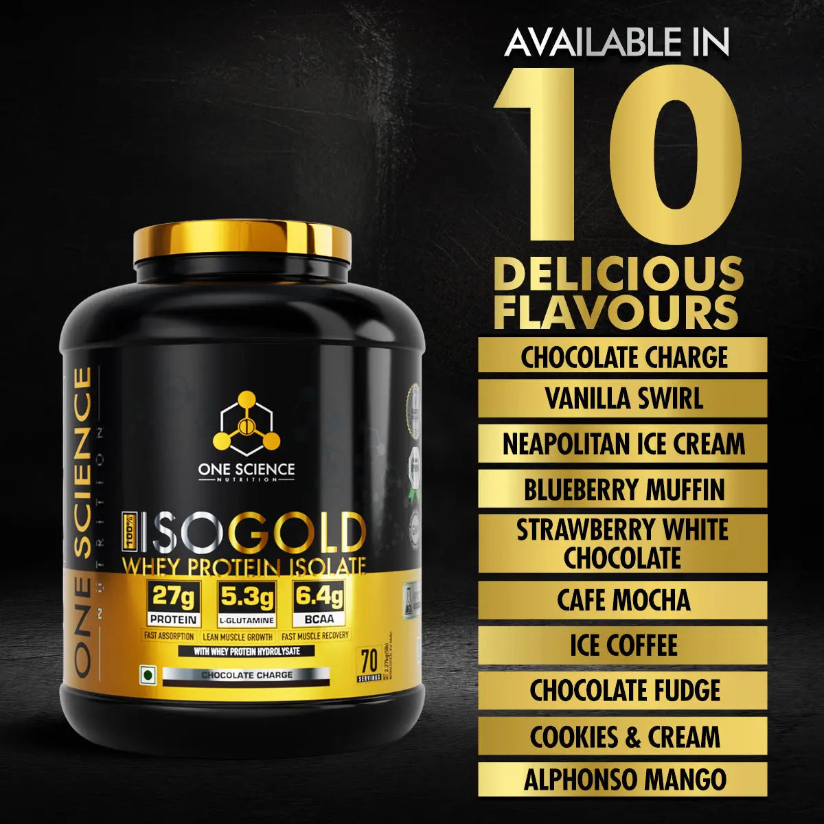 One Science ISO GOLD Whey Protein Isolate | Indian Product vendor