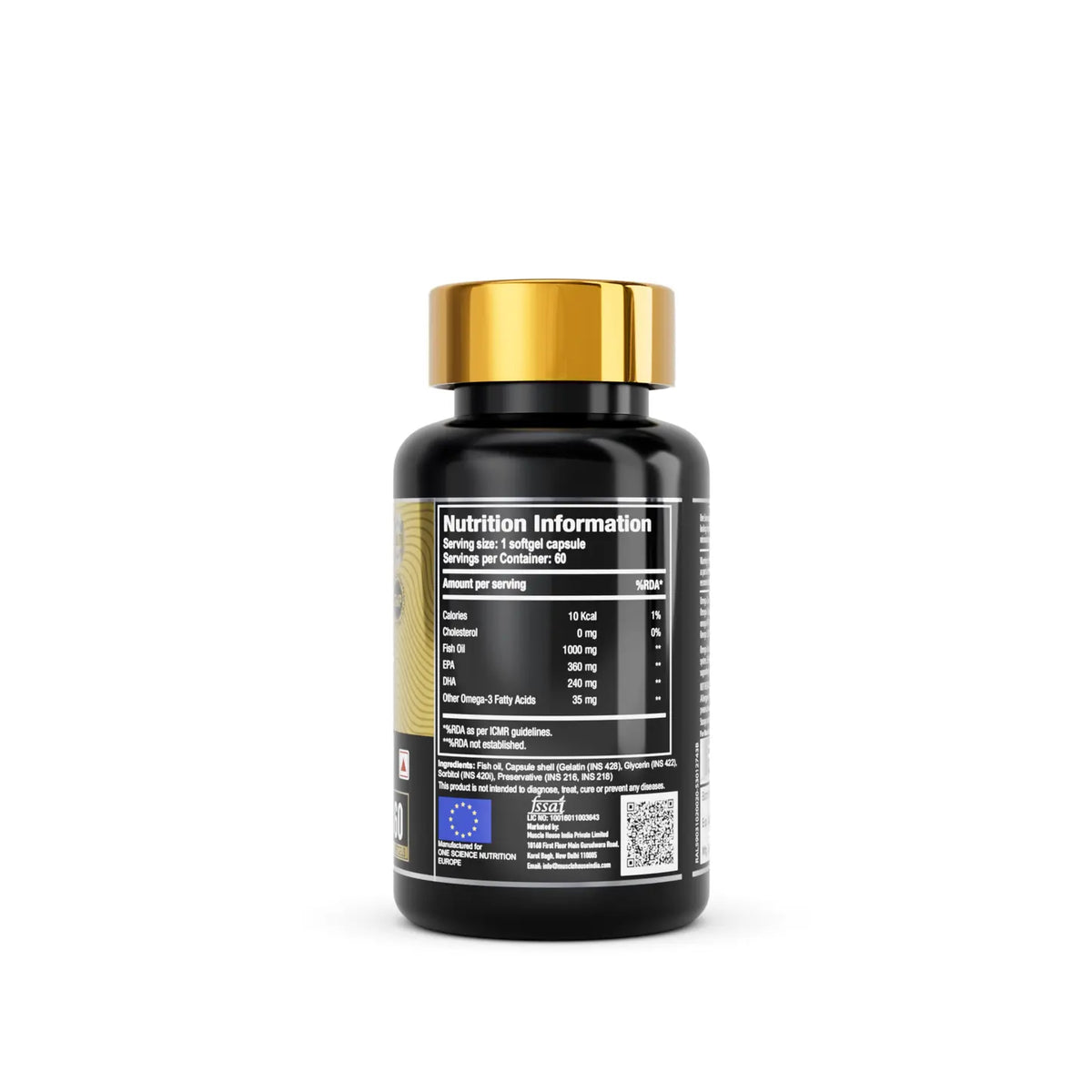 One Science Nutrition Omega-3 Fish Oil | 60 Softgels Product vendor