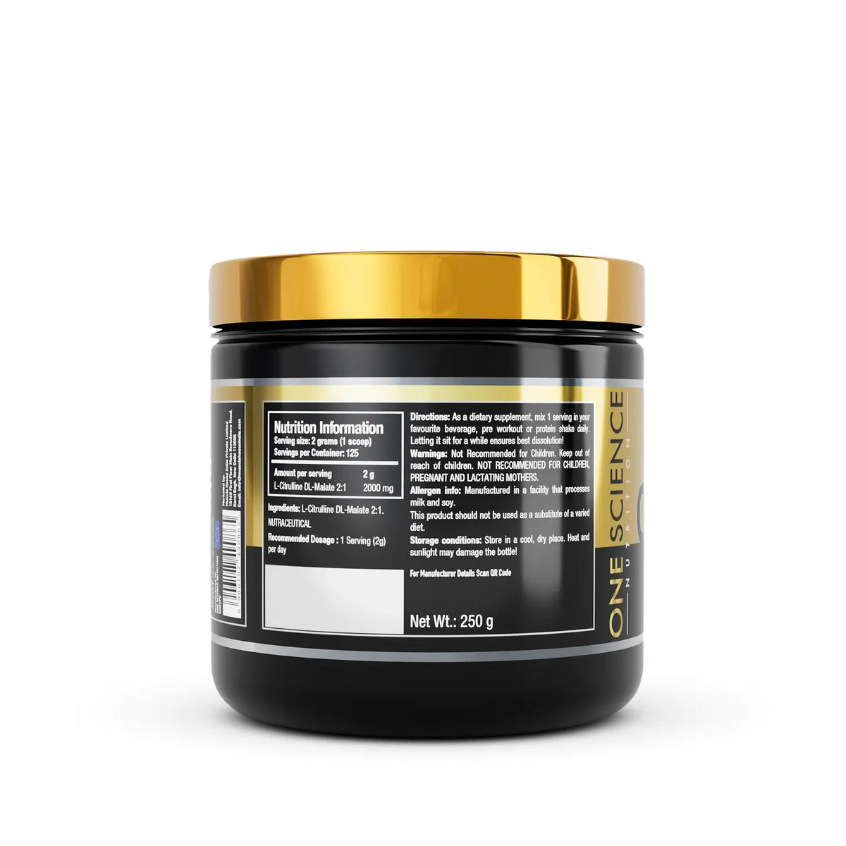One Science Pure Citrulline - 250g Product vendor